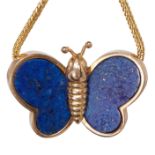 LAPIZ LAZULI BUTTERFLY PENDANT