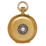 GOLD AND DIAMOND POCKET WATCH