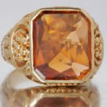 CITRINE SEAL RING