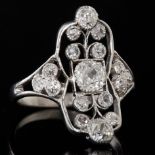 ART DECO DIAMOND CLUSTER RING