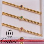 CARTIER, 3 BAR BROOCHES