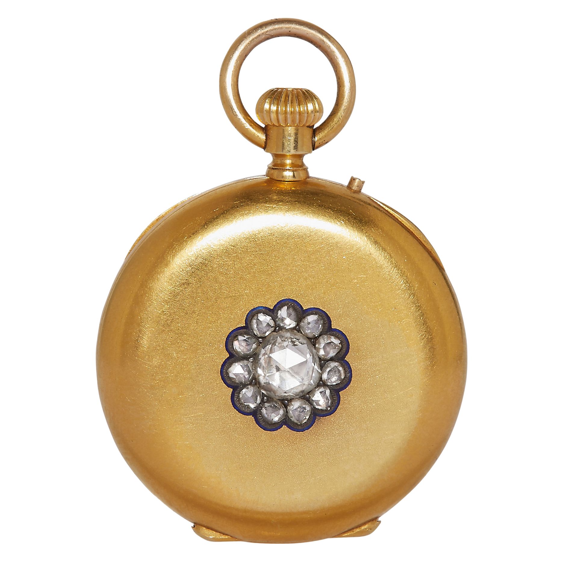 GOLD AND DIAMOND POCKET WATCH