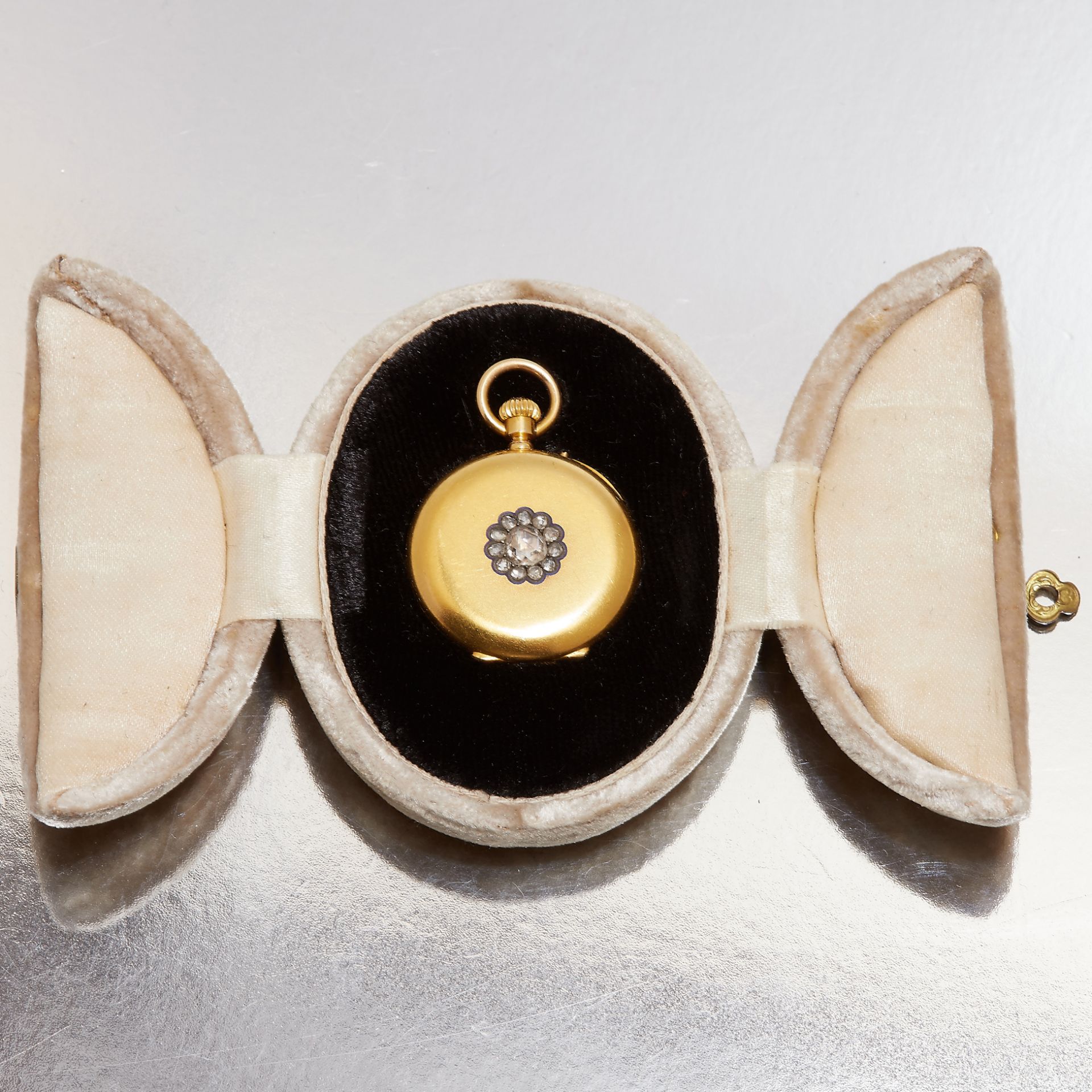 GOLD AND DIAMOND POCKET WATCH - Bild 3 aus 3