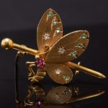 ANTIQUE BUTTERFLY BROOCH