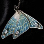 IMPRESSIVE ART NOUVEAU BUTTERFLY PENDANT