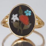 VICTORIAN PIETRA DURA RING