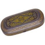 SPANISH TOLEDO, GOLD SILVER AND DAMASCENED SNUFFBOX