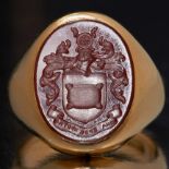 CARNELIAN INTAGLIO LIVERY RING