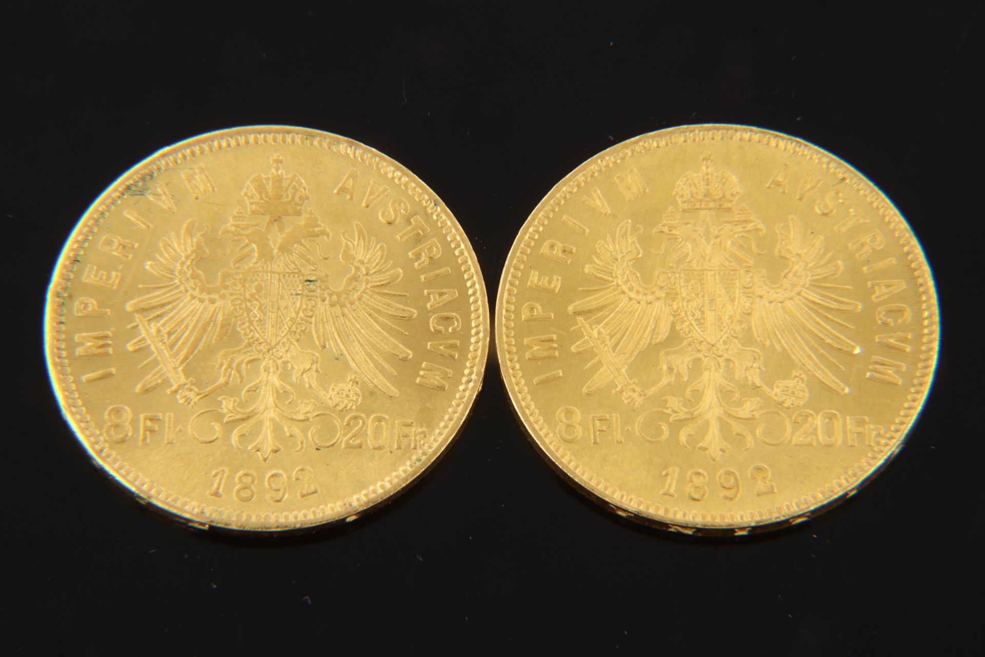 Goldmünzen - 8 Florin 20 Franken - Bild 2 aus 2