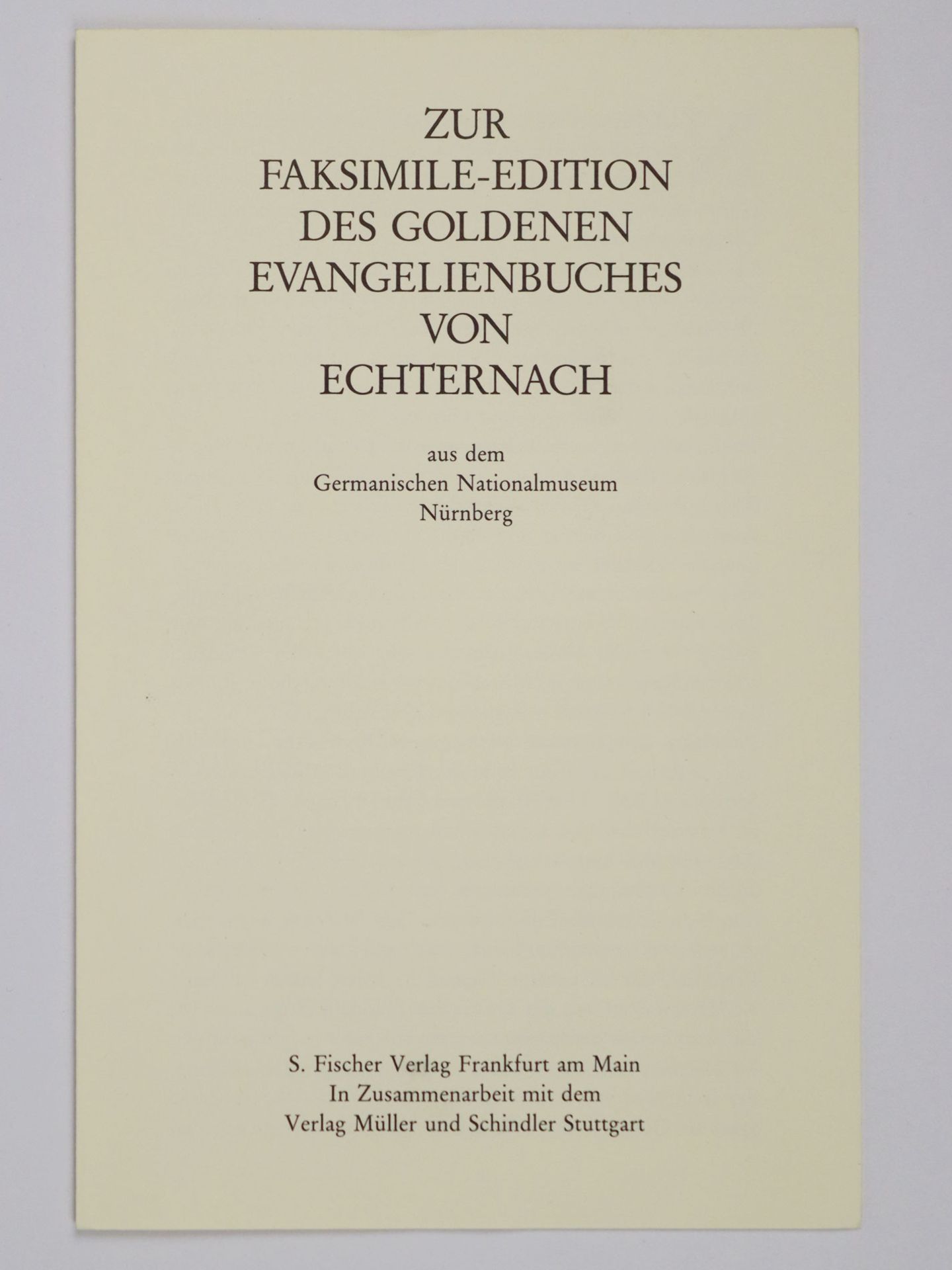 Das Goldene Evangelienbuch von Echternach, mit Unterlagen u. Rechnung - Image 16 of 22