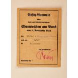 Führende Persönlichkeiten des 3.Reiches : HermannGöring: Blutordensausweis.