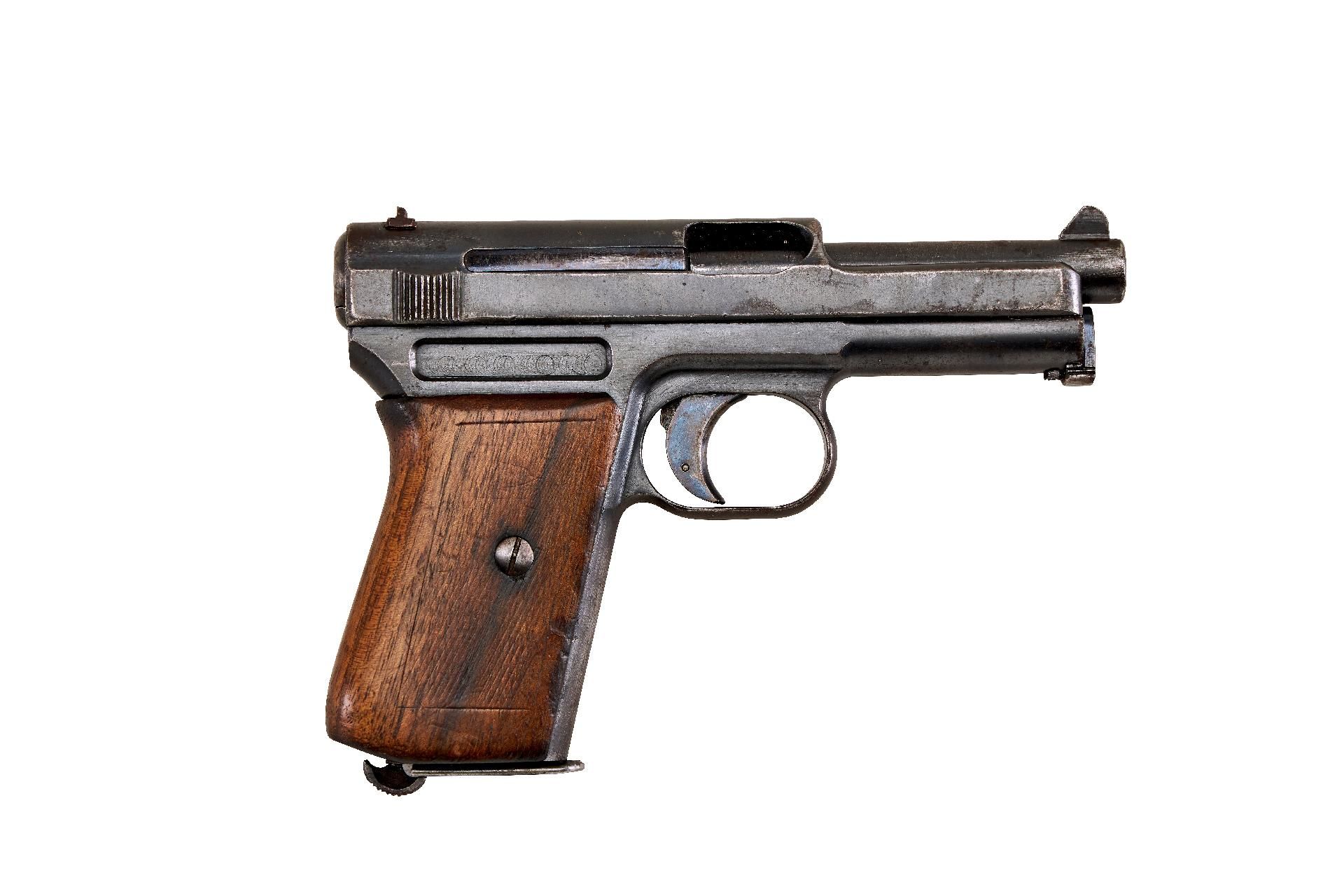 Erlaubnispflichtige Waffen : Pistole Mod. Mauser M 14 S.Nr.: 146917 Kal.: 7,65mm Brw. mit kaiser... - Bild 2 aus 2