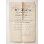 Preußen : Preussen: Urkunde zum Verdienstkreuz für Frauen und Jungfrauen 1870/71.