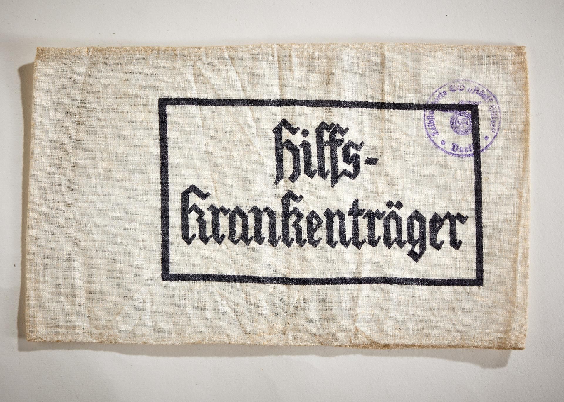 Allgemeine SS : Armbinde für Hilfskrankenträger der Leibstandarte SS Adolf Hitler.