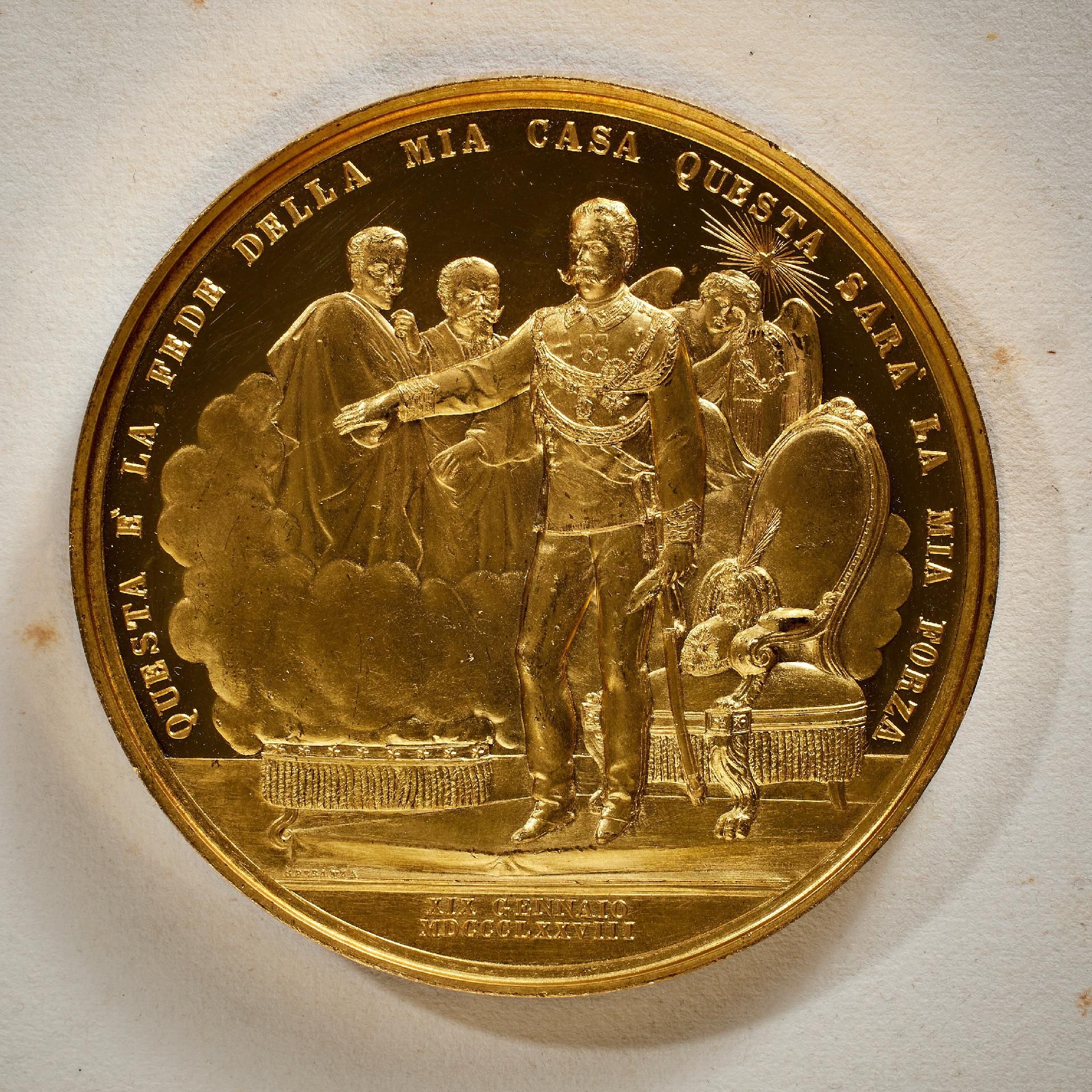Königreich Italien - Königreich Sardinien : Set von zwei schweren Goldmedaillen aus dem italieni... - Image 11 of 18