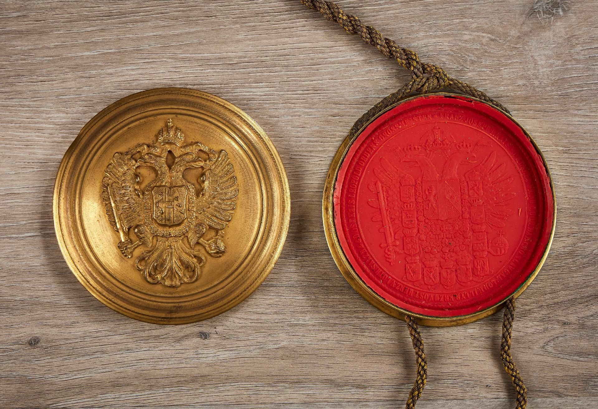 Österreich : Leopold Orden: Verleihungsurkunde zum Großkreuz. - Image 8 of 8