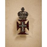 Vatikan : Christus - Orden: Miniatur des Ordenskreuzes in Brillanten.