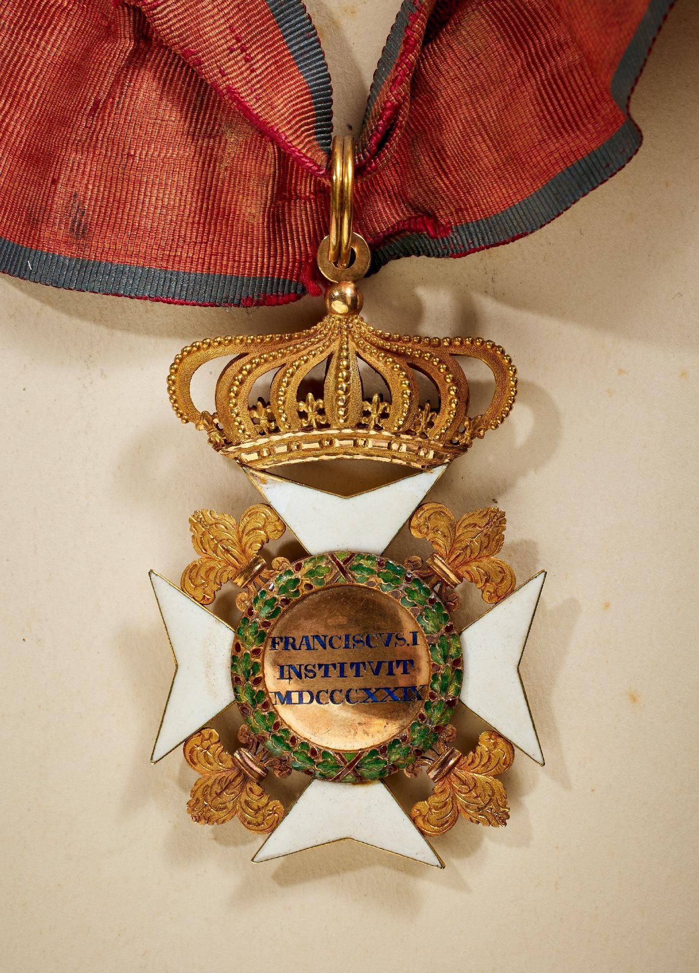 Königreich beider Sizilien : Orden Franz I. - Kommandeurkreuz. - Image 2 of 3