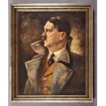 Kunst : Willy Exner, Porträt Adolf Hitler (Öldruck)