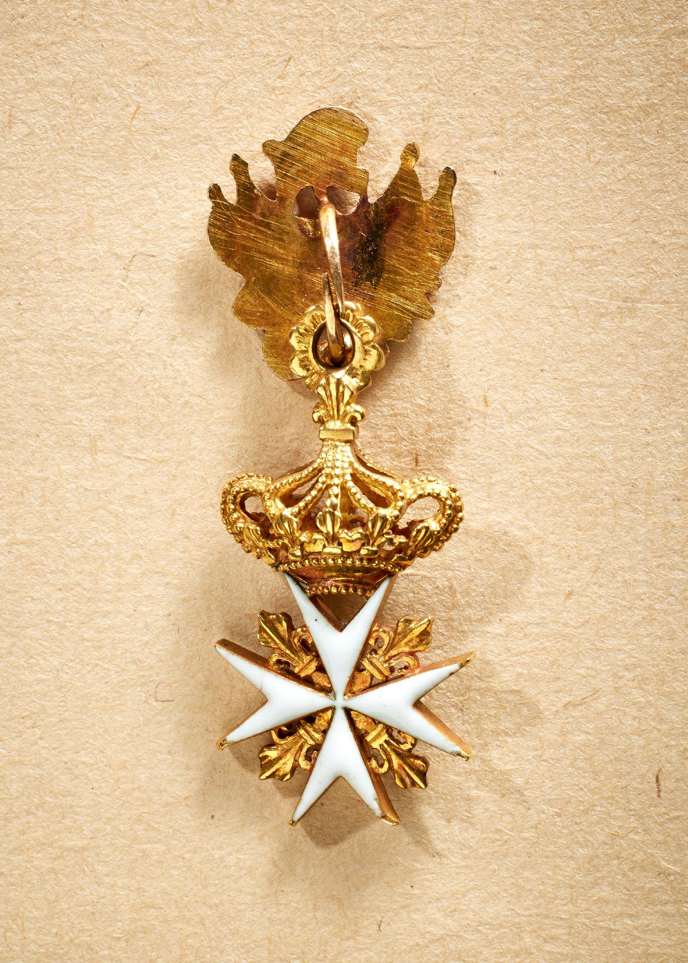 Souveräner Malteser Ritterorden : Malteser Orden: Miniatur des Ordenskreuzes vom Ende des 18. Ja... - Image 2 of 2