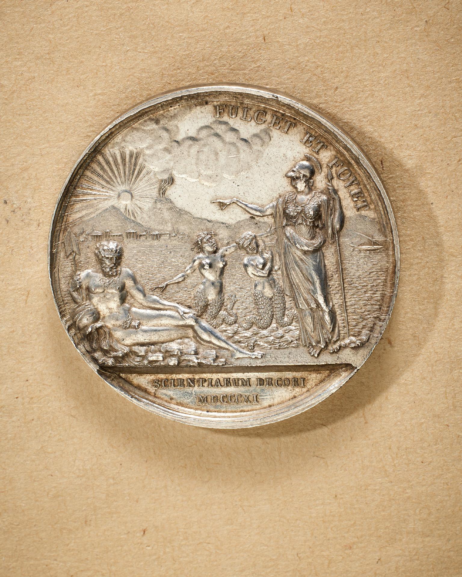 Königreich beider Sizilien : Sizilien: Joachim Murat, Silbermedaille auf die Wissenschaften, 1811. - Image 2 of 2