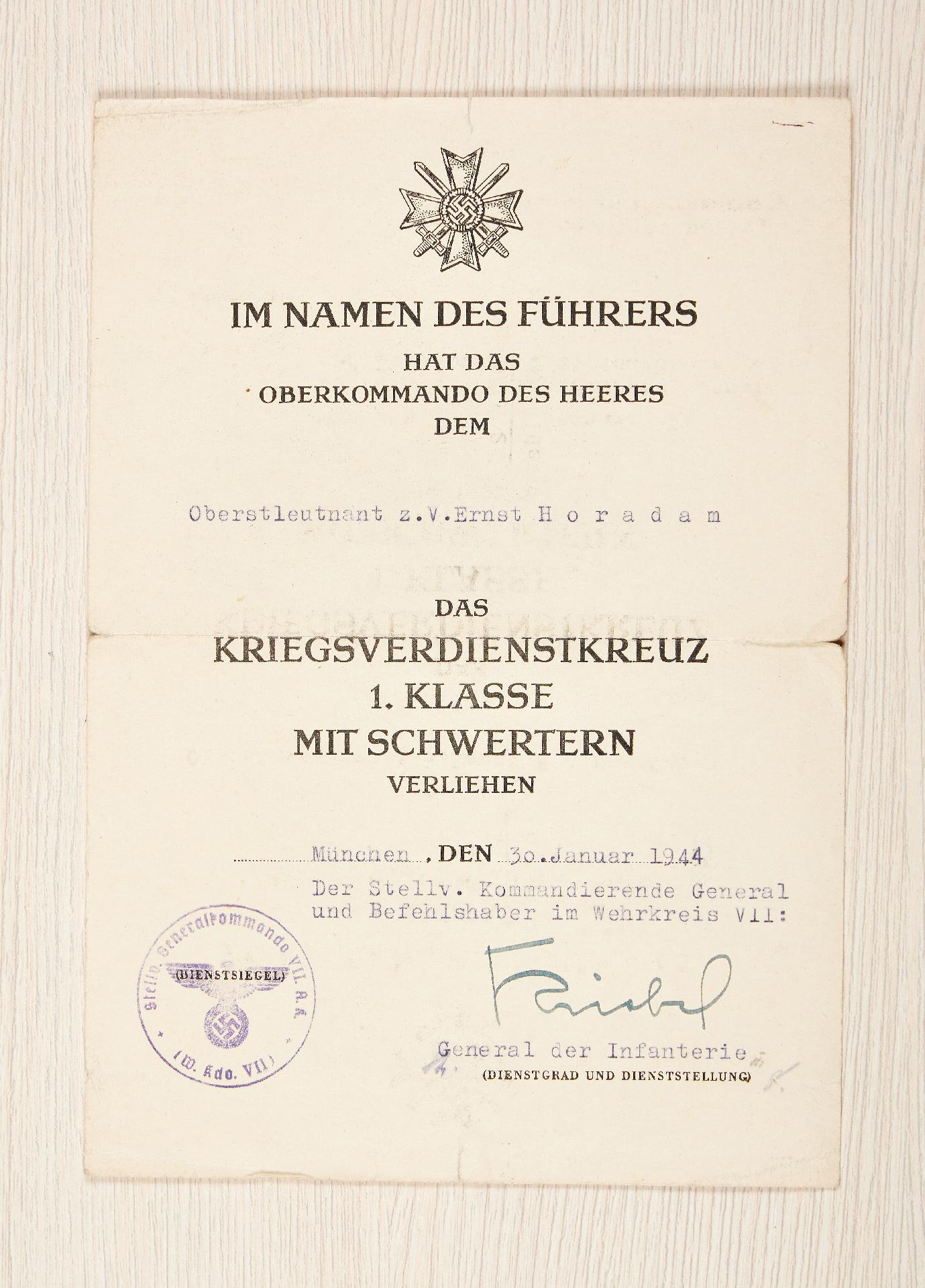 Weimarer Republik - Reichswehr : Bedeutender Auszeichnungs- und Dokumentennachlaß des Führers de... - Image 21 of 49