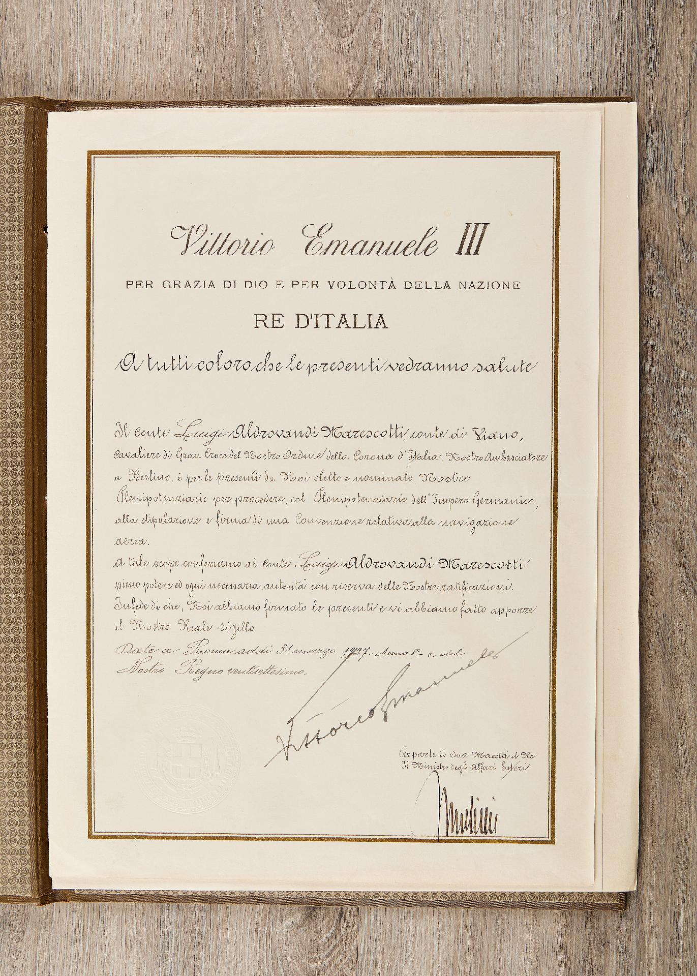 Italien : Staatsvertrag zwischen dem Deutschen Reich und dem Königreich Italien. - Image 8 of 17