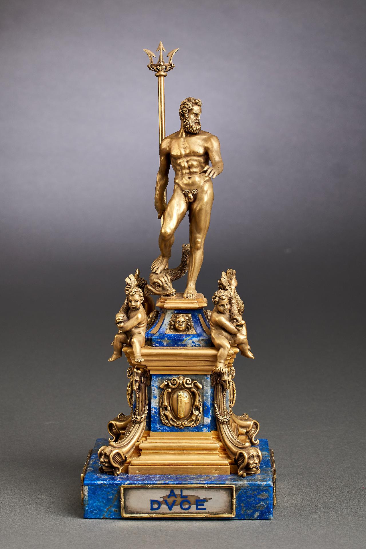 Vitrinenobjekte und Preziosen : Neptun - Geschenkskulptur der Stadt Bologna an den Duce Benito M... - Image 6 of 13