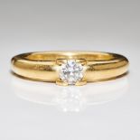 Vitrinenobjekte und Preziosen : Cartier Goldring mit Brilliant, 0,50 Ct.