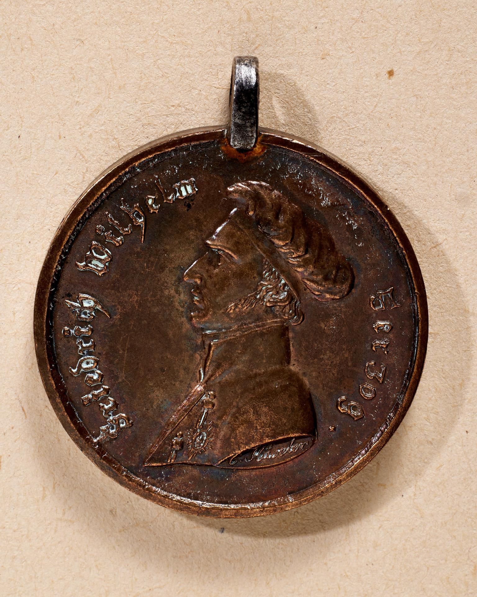 Braunschweig : Herzogtum Braunschweig, Waterloo-Medaille 1815. - Bild 2 aus 2