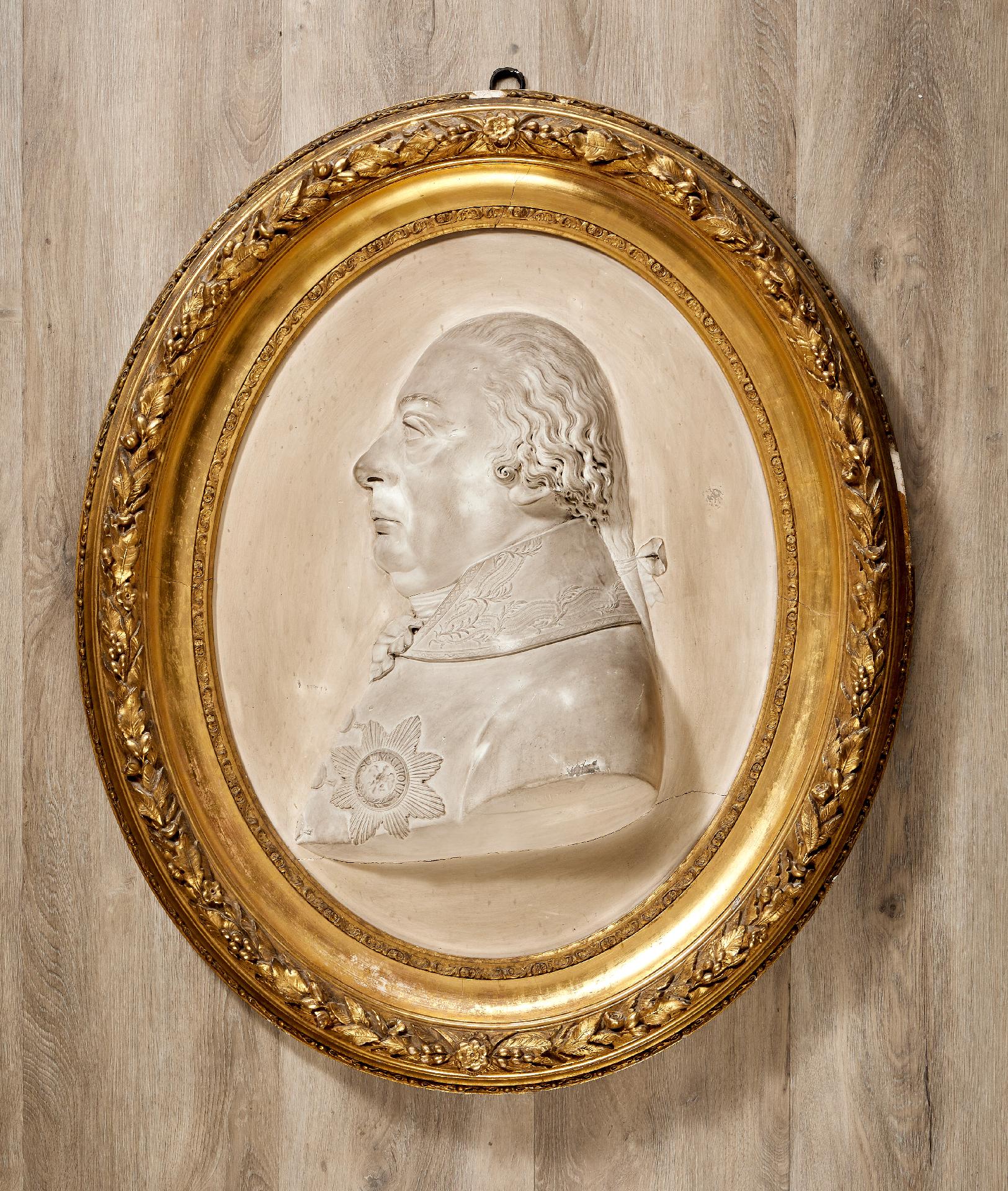 Baden : Philipp Jakob von Scheffauer: Porträtrelief des Markgrafen Karl Friedrich von Baden (ab ...