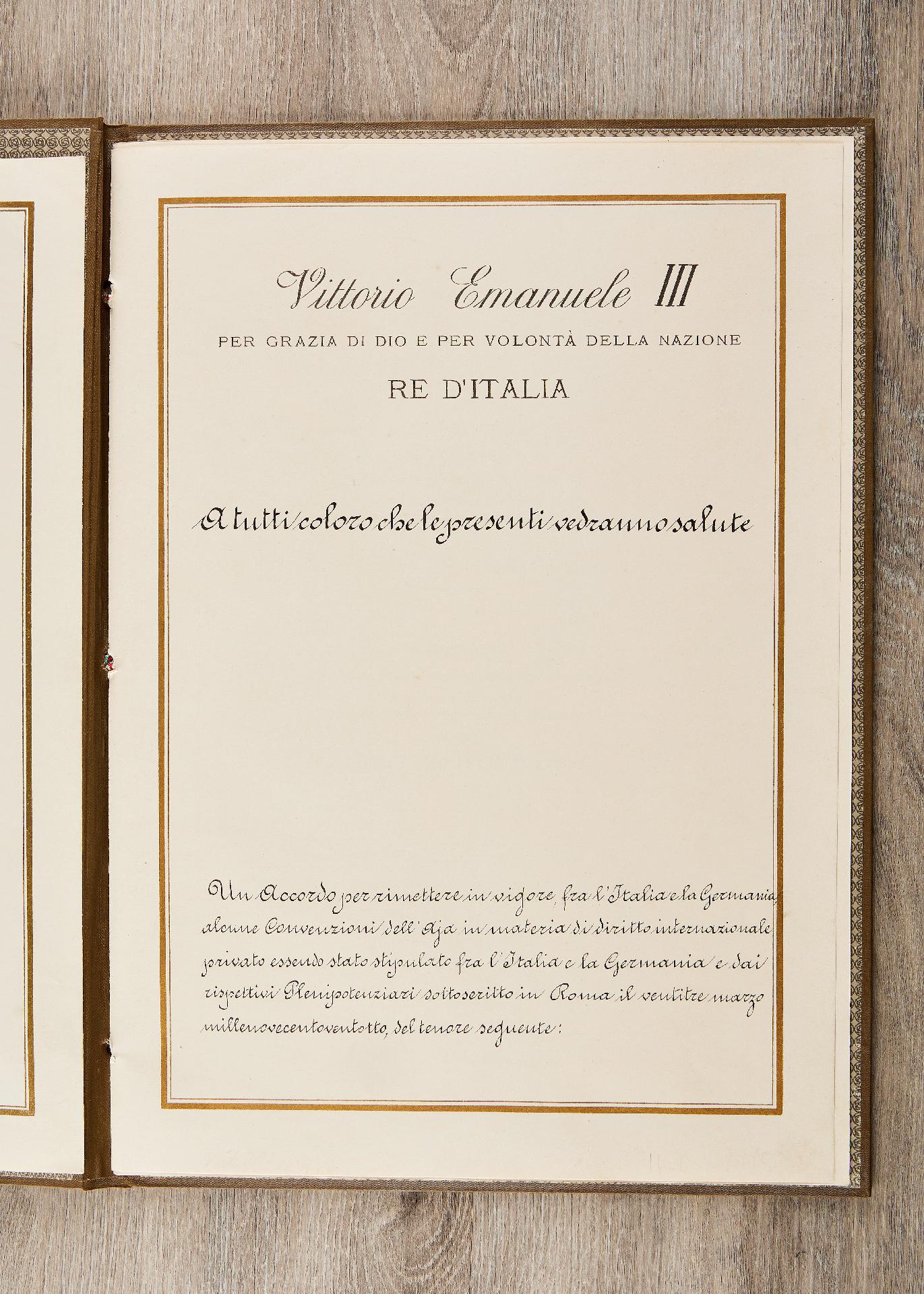Italien : Staatsvertrag zwischen dem Deutschen Reich und dem Königreich Italien. - Image 2 of 17