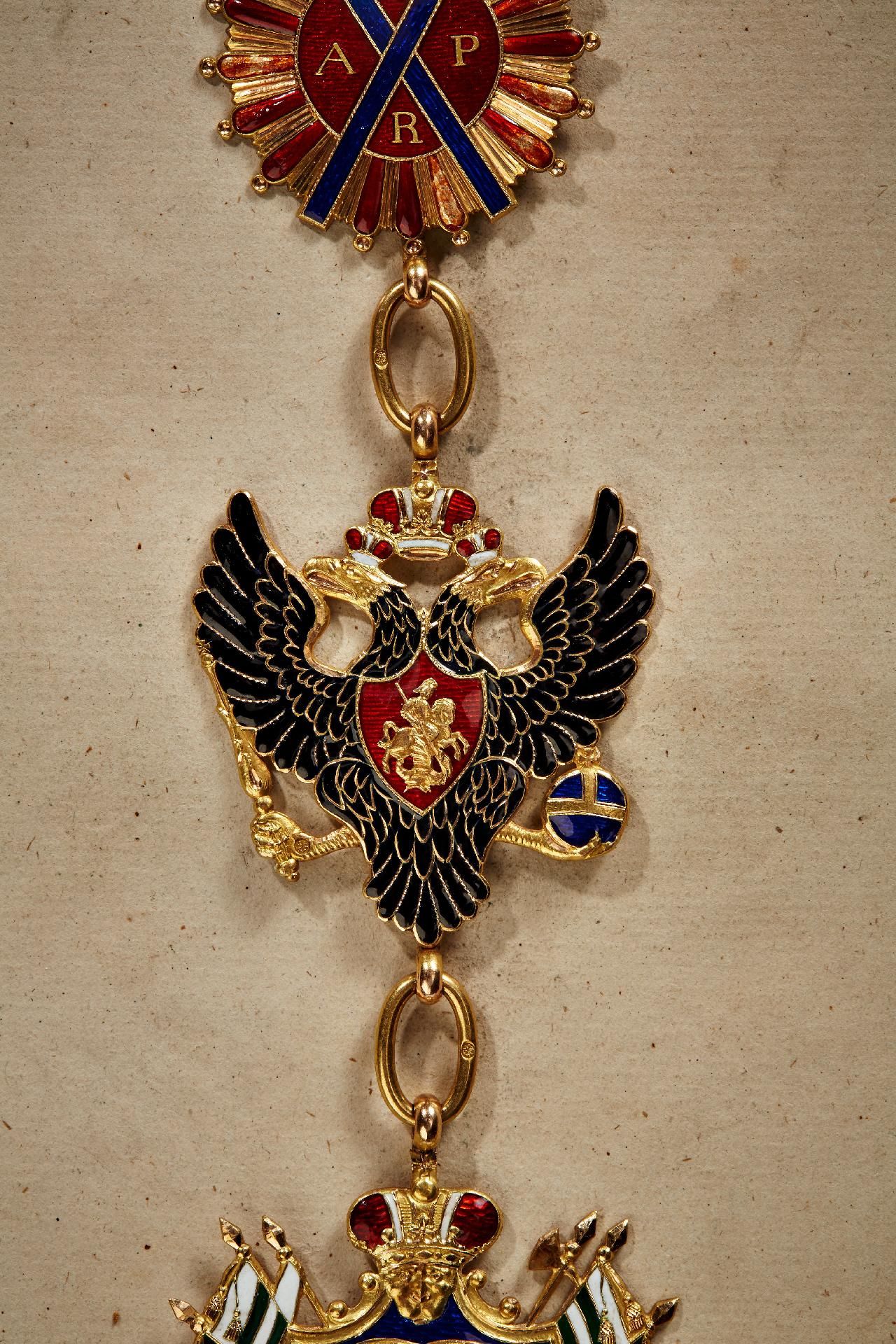 Russland/Zarenreich : Rußland: Bedeutende frühe Ordenskette des St. Andreas Ordens von Immanuel ... - Bild 8 aus 16