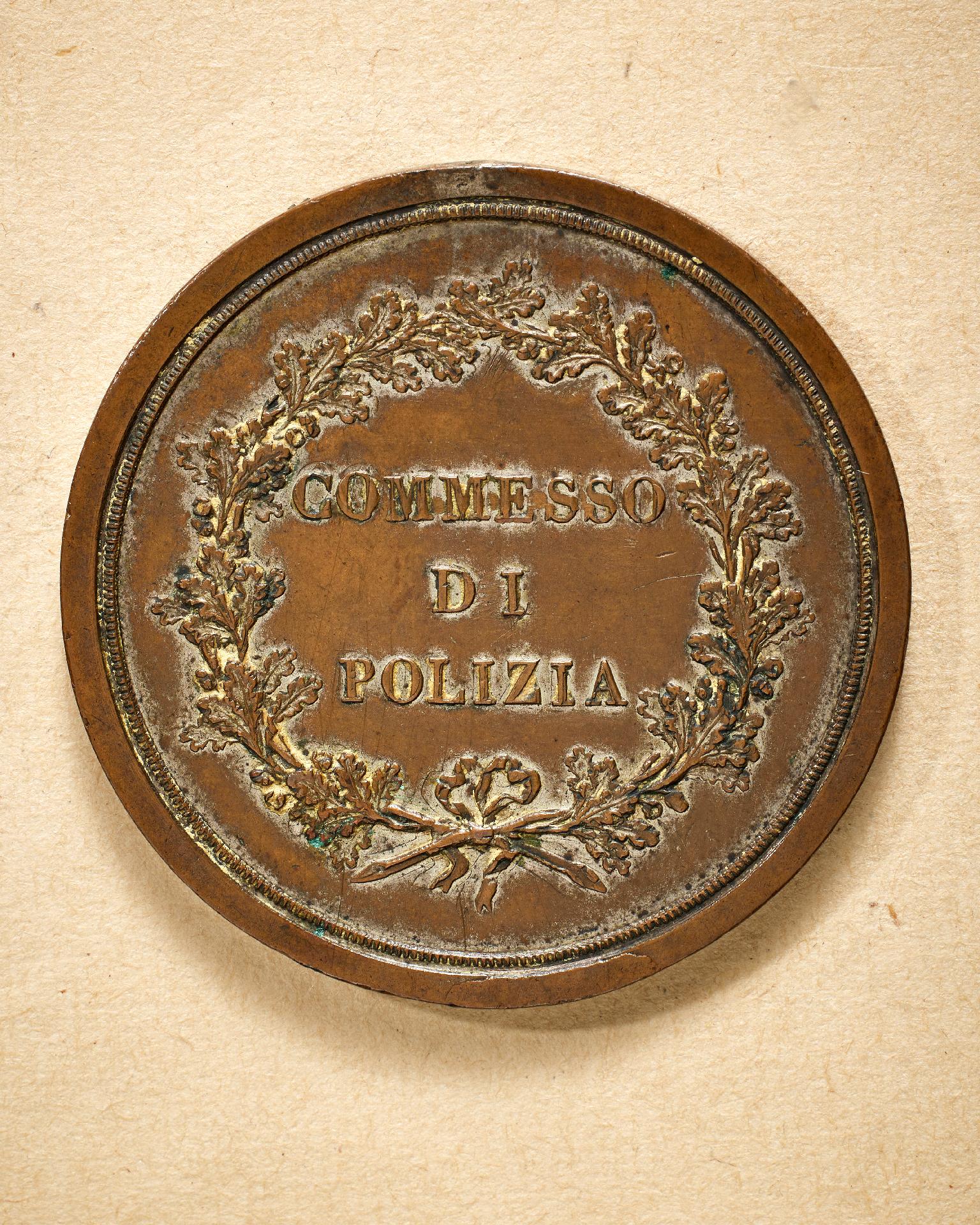 Italien : Königreich Italien (1805): Medaille 2COMMESSO DI POLIZIA" - Image 2 of 2