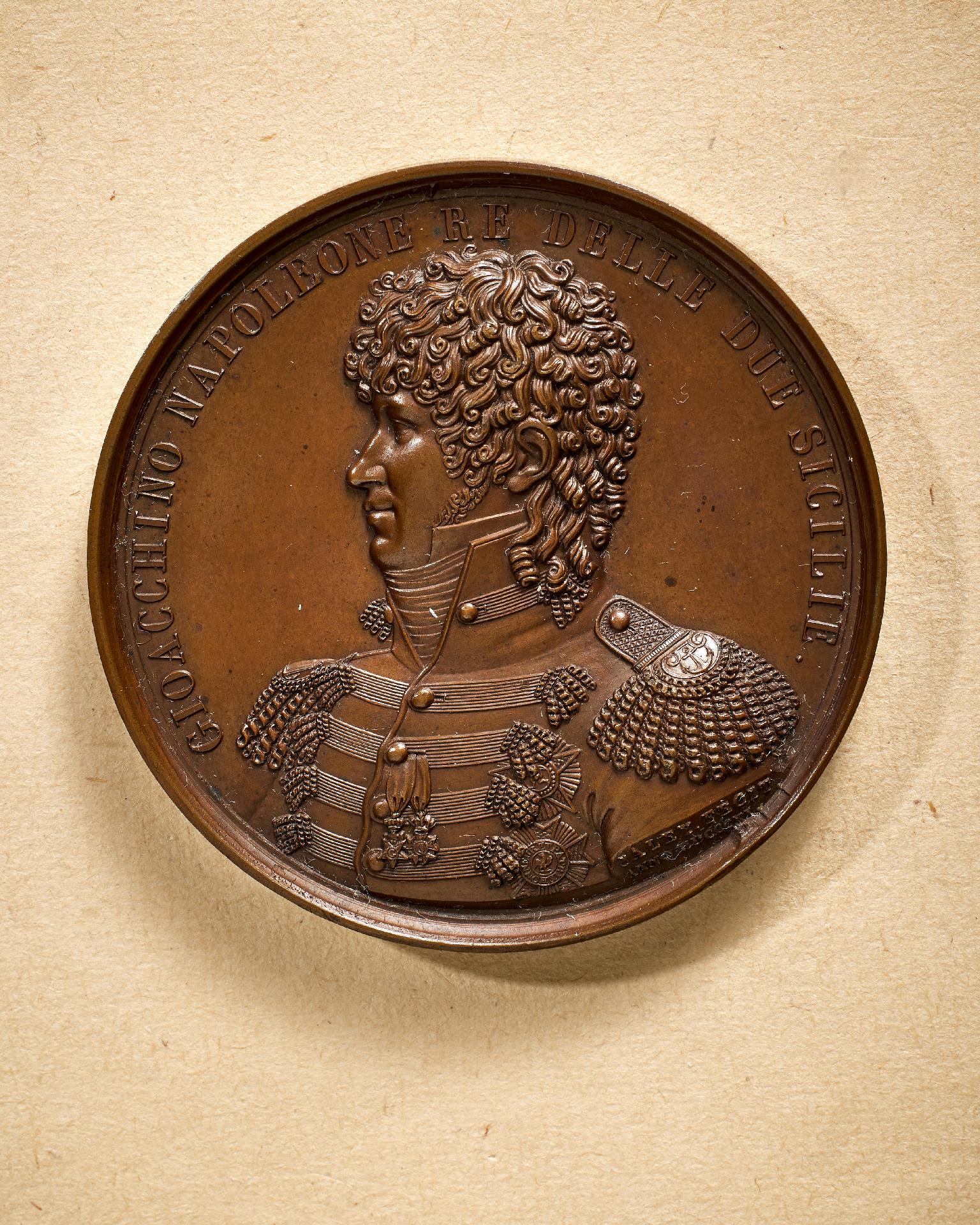 Königreich beider Sizilien : Sizilien: Bronzemedaille Joachim Murat.