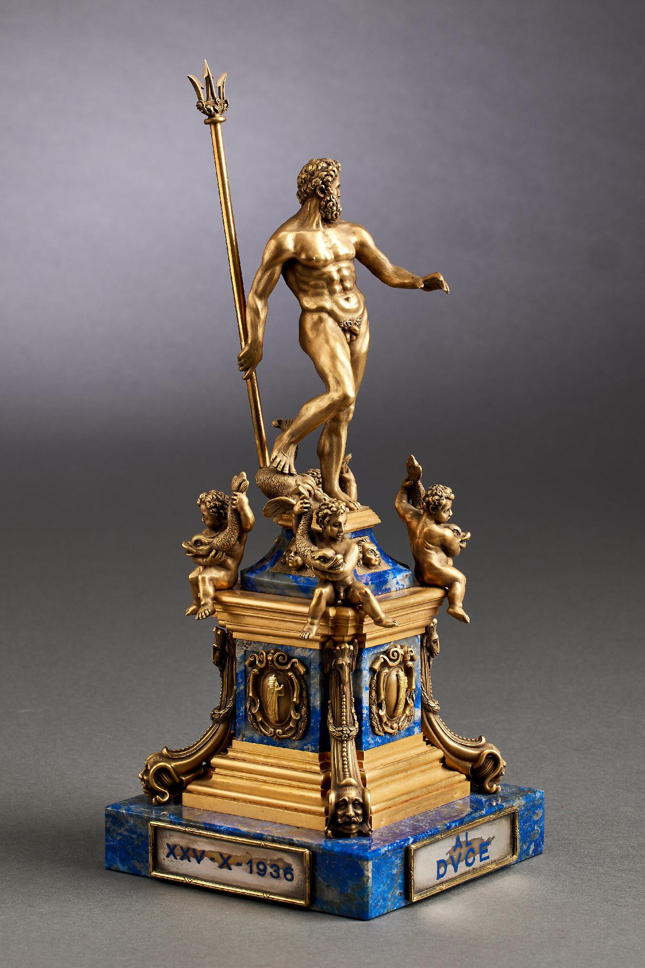 Vitrinenobjekte und Preziosen : Neptun - Geschenkskulptur der Stadt Bologna an den Duce Benito M... - Image 2 of 13