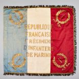 Frankreich : Französische Regimentsfahne des 1. Marine - Infanterie - Regiments.