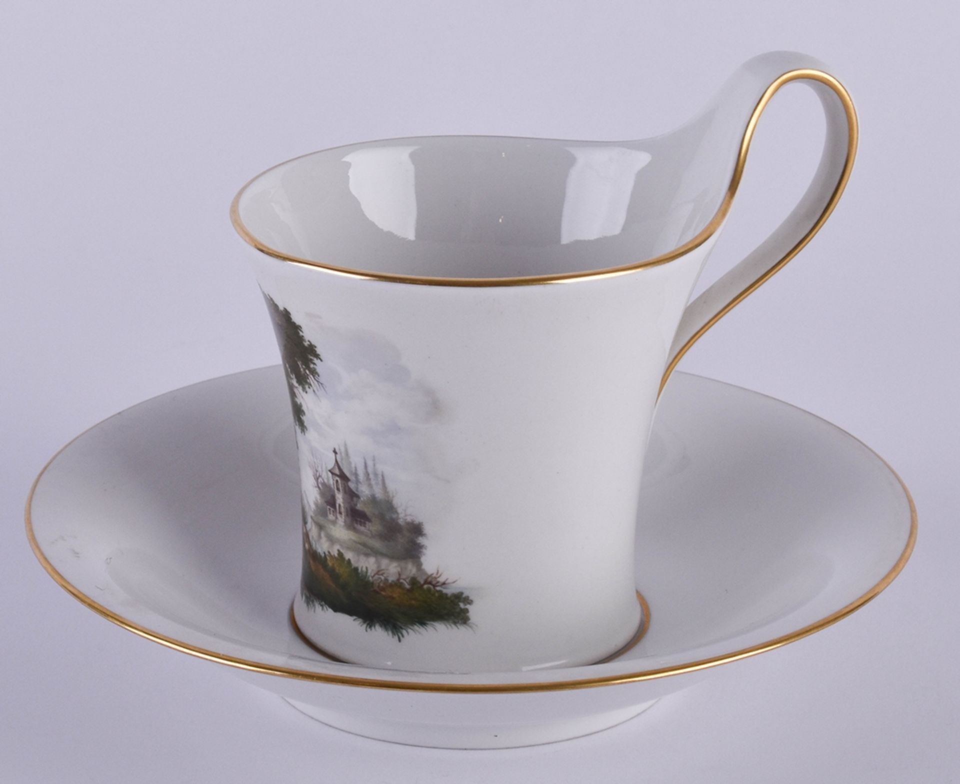 Tasse und Untertasse KPM um 1900