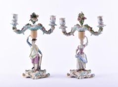 figürliches Leuchterpaar Meissen 19 Jhd. 