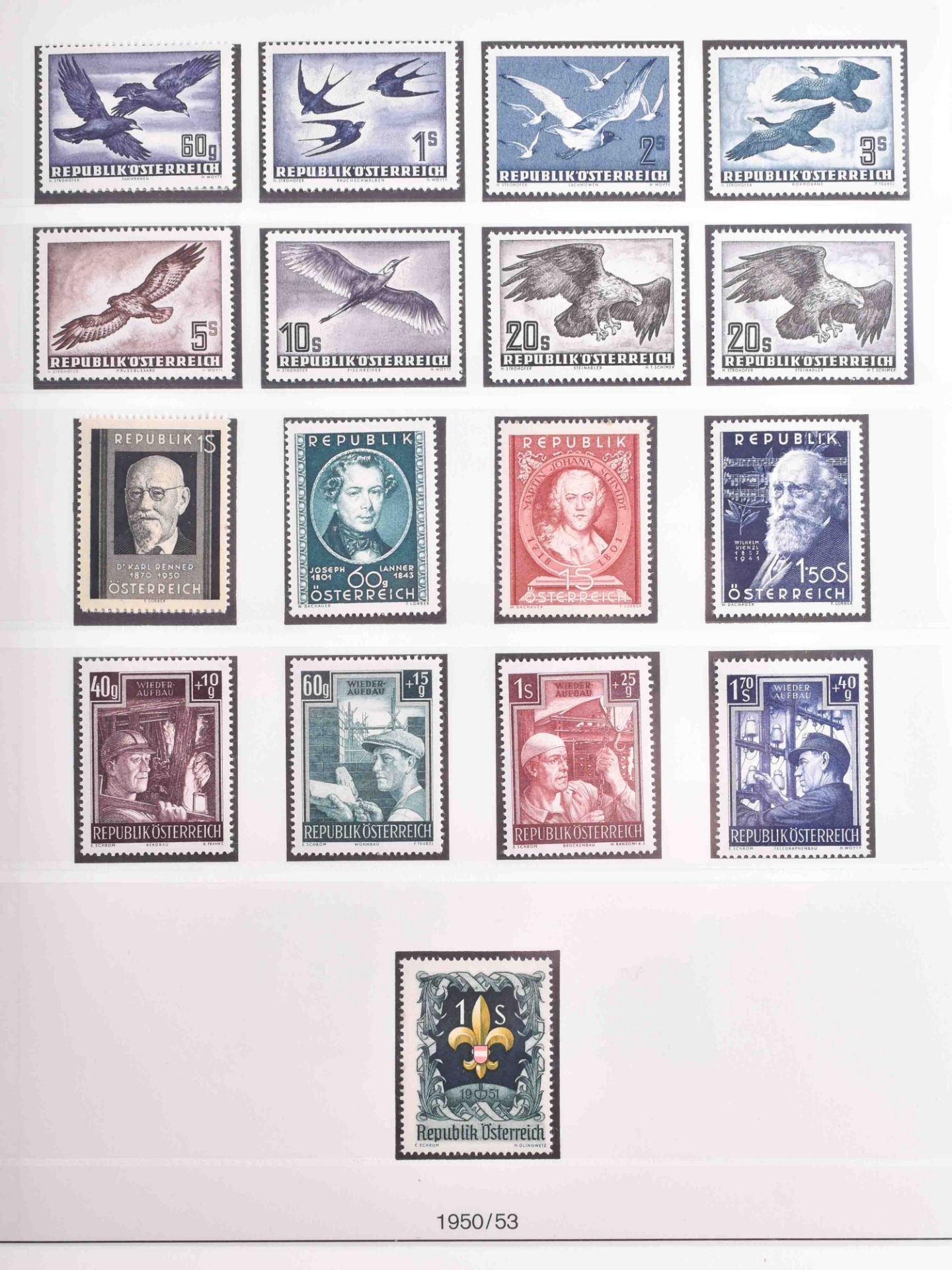 Österreich Sammlung von 1945 - 1960, postfrisch, komplett - Bild 3 aus 5