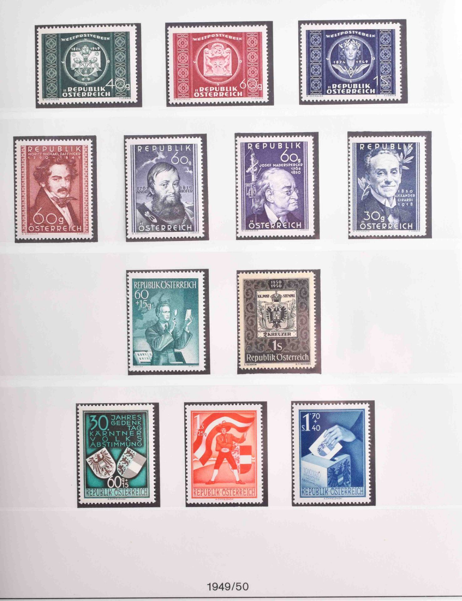 Österreich Sammlung von 1945 - 1960, postfrisch, komplett - Bild 4 aus 5