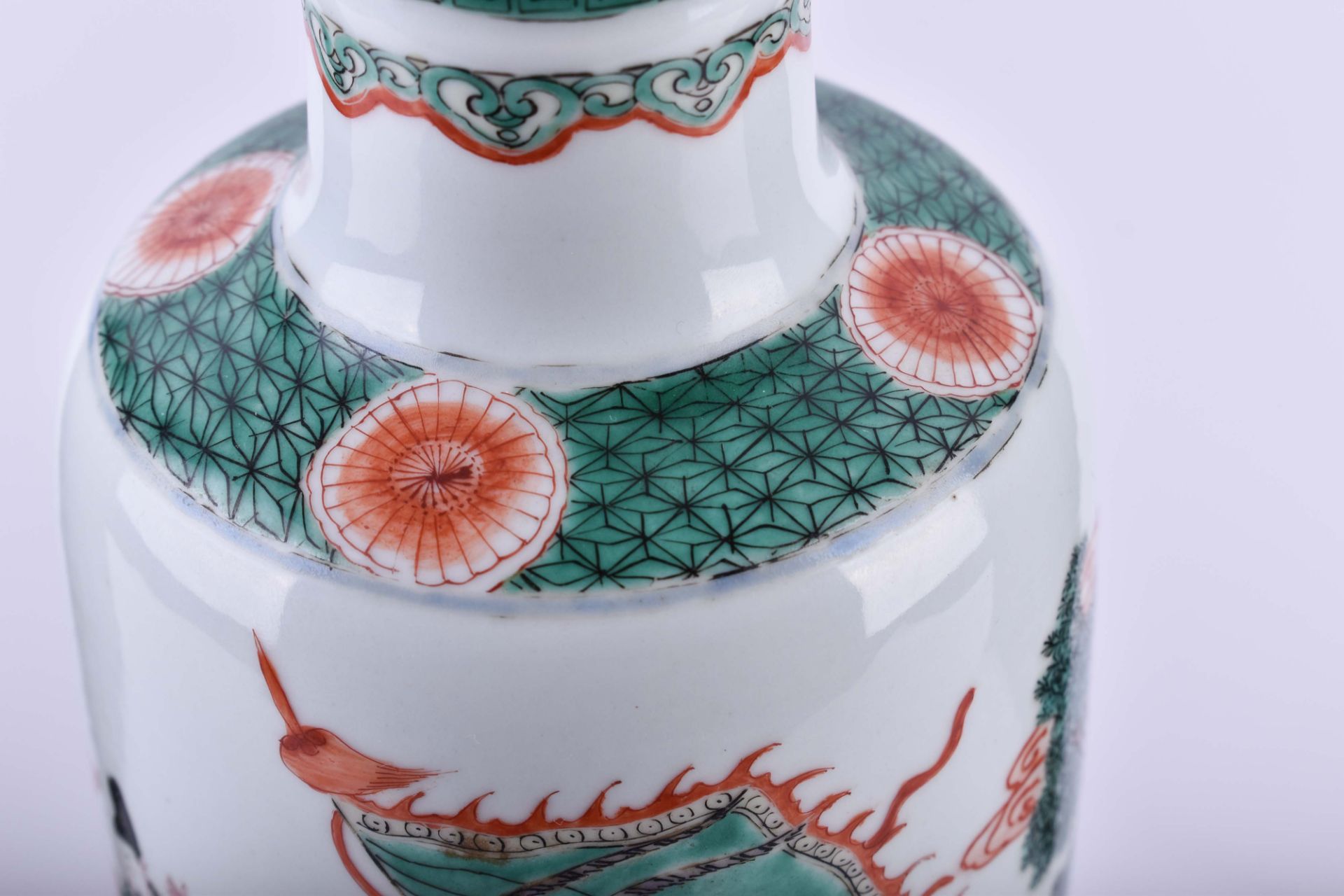 Wucai Vase China Qing Dynastie - Bild 6 aus 7