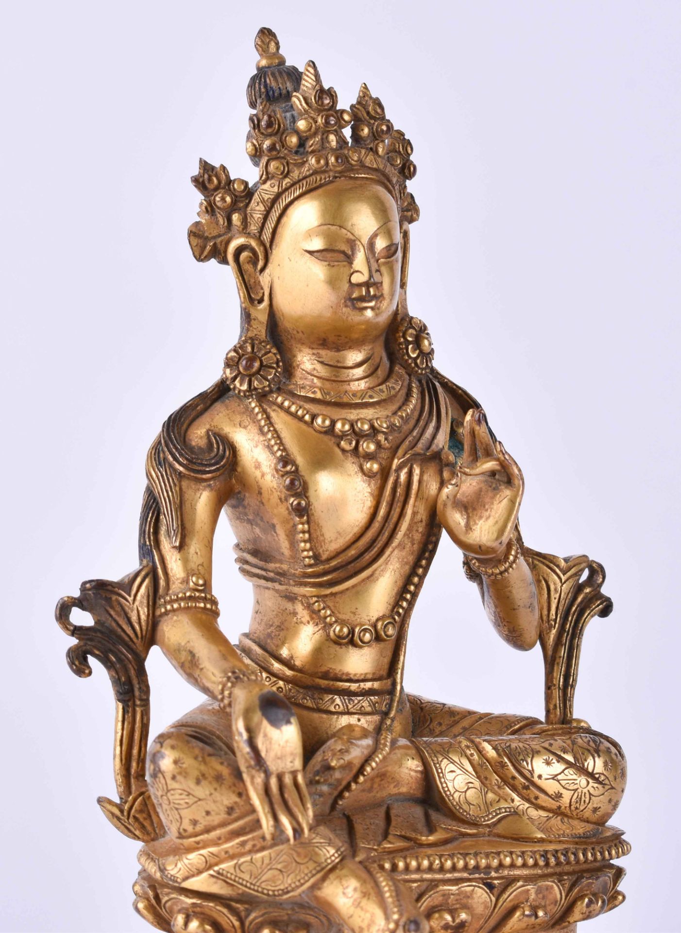 Feuervergoldete Bronze der Syamatara - Bild 4 aus 5