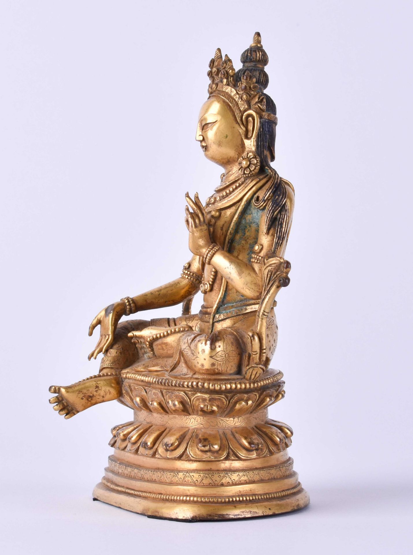 Feuervergoldete Bronze der Syamatara - Bild 2 aus 5