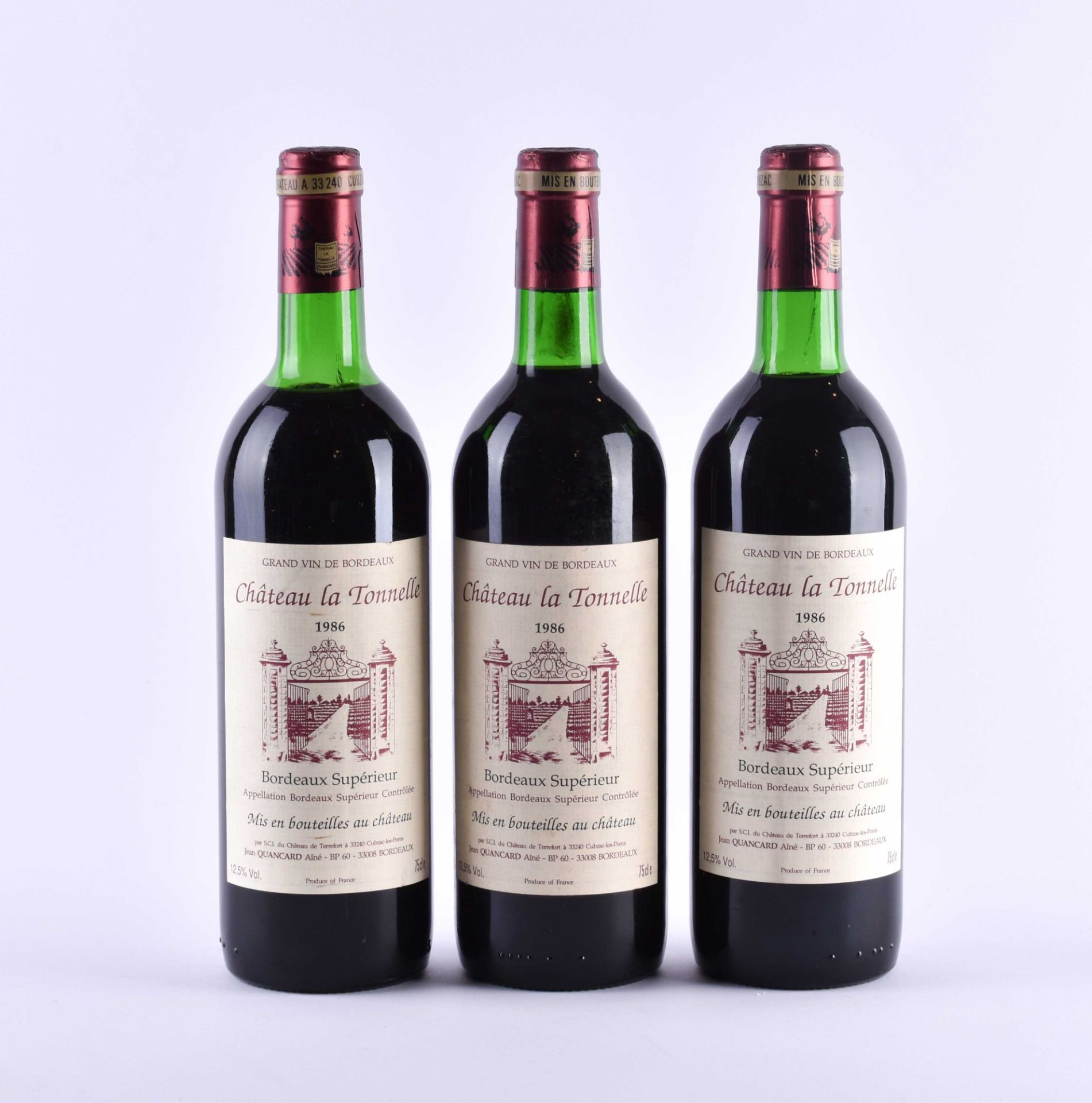 3 Flaschen Château la Tonnelle 1986