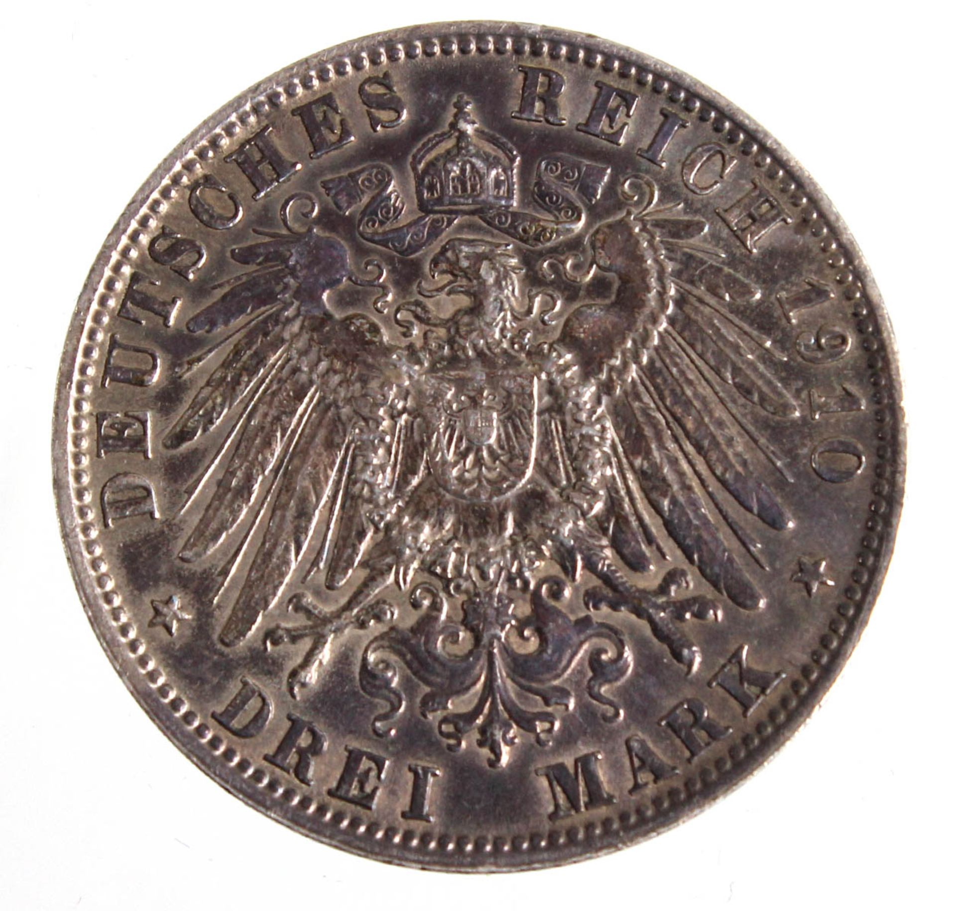 3 Mark Otto König von Bayern 1910 D - Bild 2 aus 2