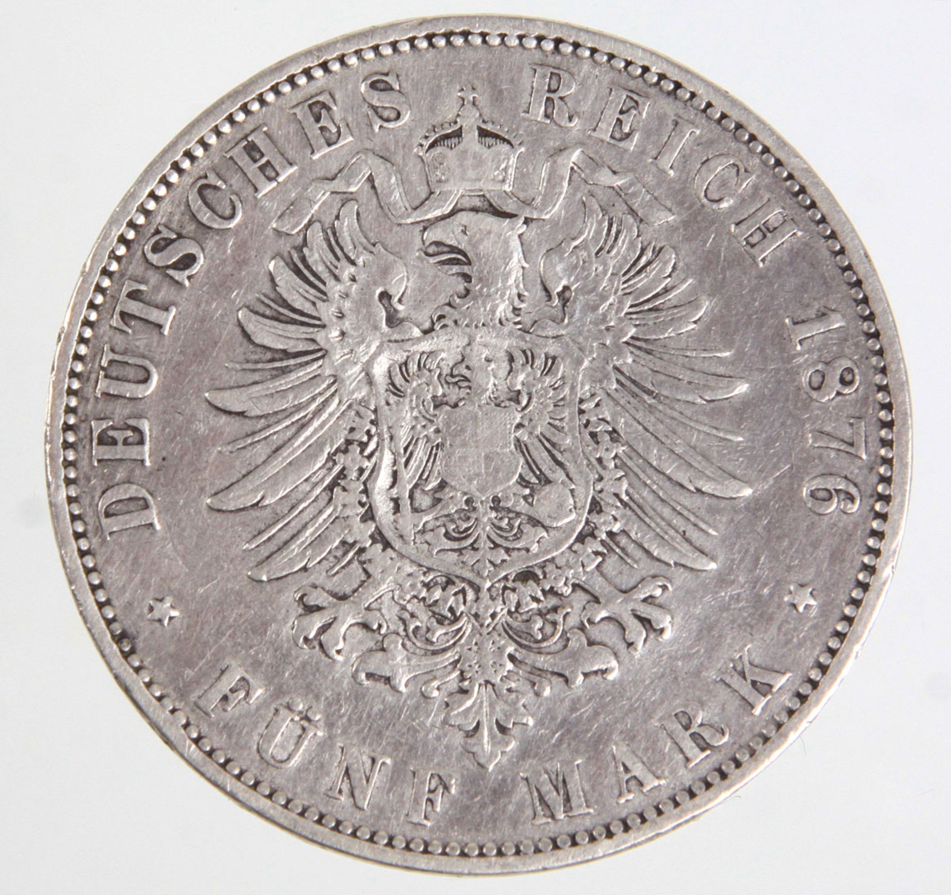 5 Mark Albert von Sachsen 1876 E - Bild 2 aus 2