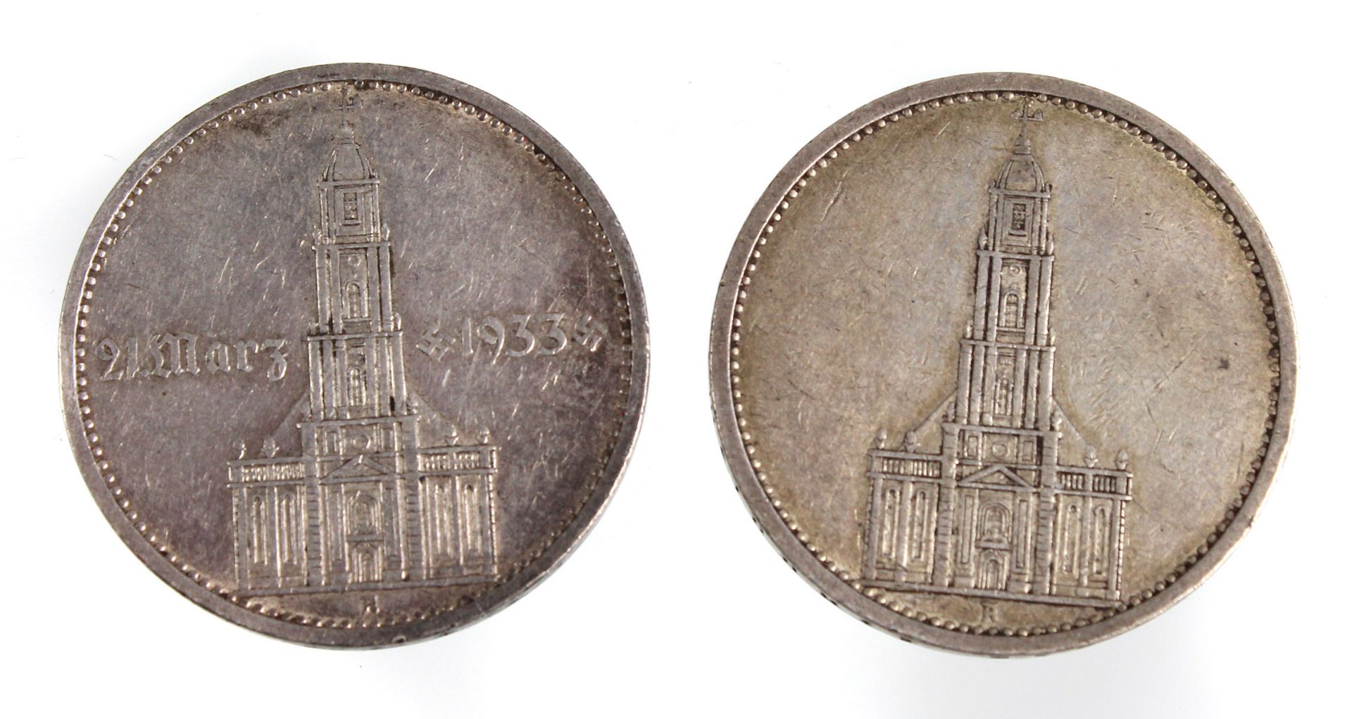 2 x 5 Reichsmark Garnisonkirche 1934 A