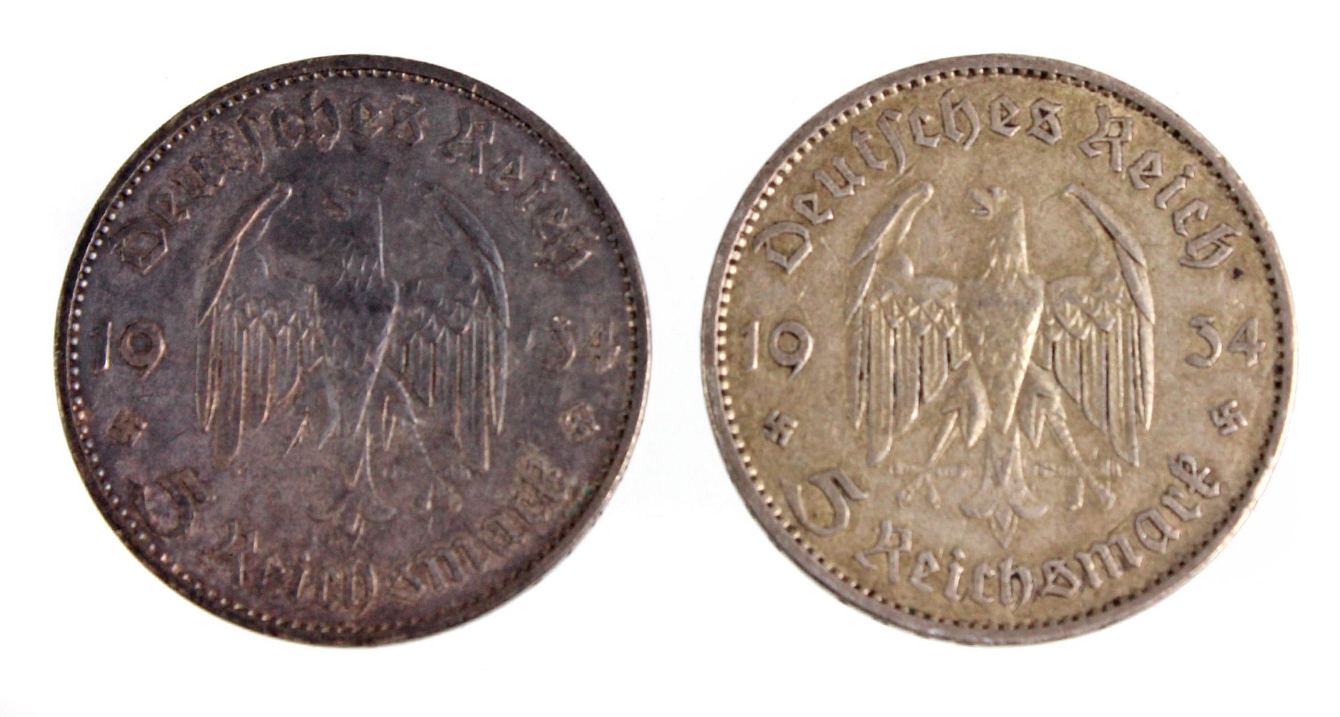 2 x 5 Reichsmark Garnisonkirche 1934 A - Bild 2 aus 2