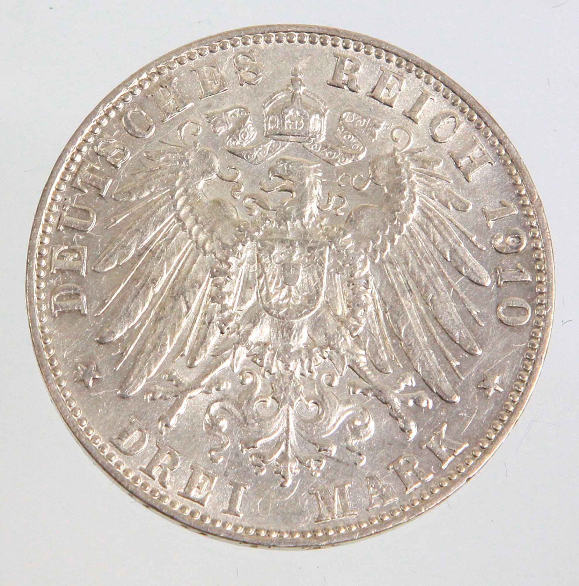 3 Mark Otto König von Bayern 1910 D - Bild 2 aus 2